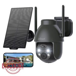 ieGeek 2K Solar Security Camera Outdoor Wireless