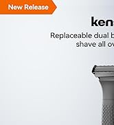 KENSEN Body Hair Trimmer Men, IPX7 Waterproof Pubic Balls Trimmer with Light & Ceramic Blade, Saf...