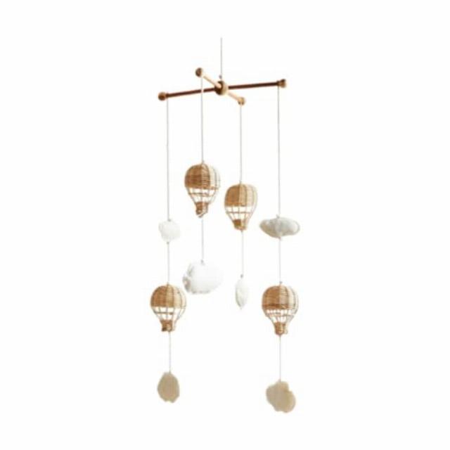 Generic Baby Mobile Crib Rattan Hot Air Balloon Pendant Gift Toy Decor Bedroom Photo Supplies Baby