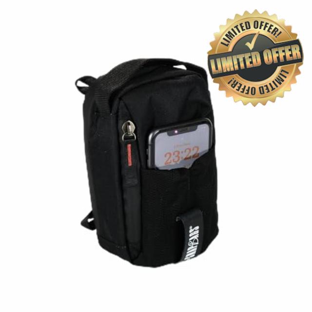 Snapbags Small Magnetic Gym Bag - Magnetic Sports Bag - Waterproof Fitness Bag - Versatile Shoulder Bag for Active Lifestyle - with Tripod Function - 5 L Volume - Black