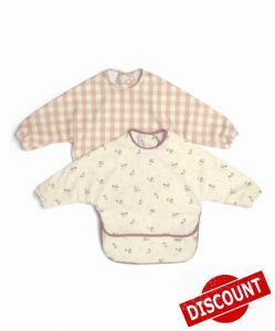 Mamas & Papas 2-Pack Waterproof Long Sleeved Messy Baby Bibs