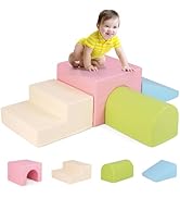 Maxmass Baby Climb and Crawl Foam Play Set, 6Pcs Toddlers Soft Foam Blocks with Carrying Handles,...