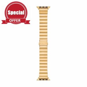 Michael Kors Women's Watchband Bands For Apple Watch 20 MM Gold-Tone Stainless steel