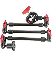 REFLEX CAMERA Super Clamp & Magic Arm Mount – 2kg Load, Double Ball Head, 1/4” & 3/8” Screw, Adju...