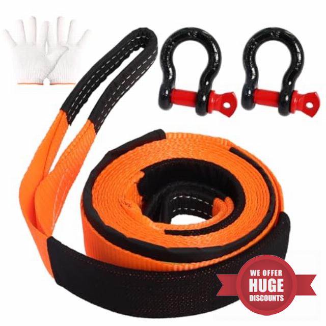 Towing Straps Tow Strap Heavy Duty with Hooks