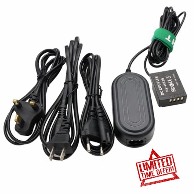 HangTon NP-W126 Dummy Battery AC Power Adapter for Fuji X-T1