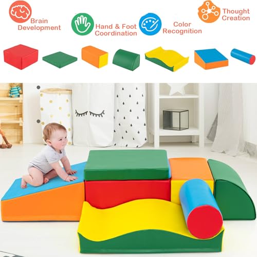 7Pcs Baby Soft Foam Blocks