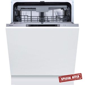 Hisense Fully Integrated Standard Dishwasher - Silver with Fixed Door Fixing Kit - D Rated            [Energy Class D]