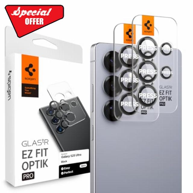 Spigen Glas.tR EZ Fit Optik Pro Tempered Glass Camera Lens Protector for Samsung Galaxy S25 Ultra