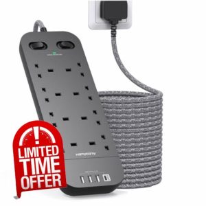 Black Extension Lead 5M