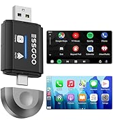 ESSGOO A-pple CarPlay & Android Auto, 7-inch IPS Touchscreen Wireless A-pple CarPlay with Light-S...