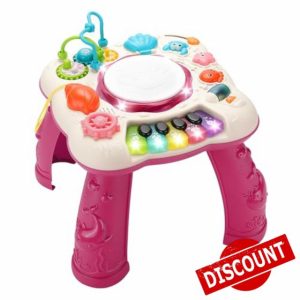 Tokidaring Baby Toys Baby Activity Table Baby Musical Toys Learning Musical Toys Activity Center for 3 Years Old Boys Girls Gifts
