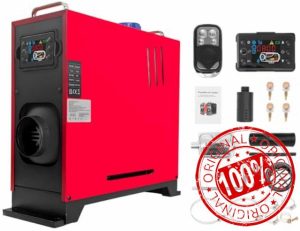 XYJBHB All-in-One Diesel Air Heater | 12V 8KW Portable Air Diesel Heaters | Parking Heater Kit | Night Diesel Heating | Quiet with Silencer LCD Remote Control | for Car Trucks Boat RV Home | Red            [Energy Class A+]