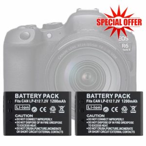 Swark 1200 mAh 2 x Camera Replacement Battery LP-E12 for Canon EOS M50 Mark II