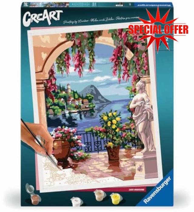 Ravensburger Paint by Numbers 25963 CreArt Painting by Numbers 25963-Lago Maggiore from 14 Years