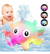 Baby Bath Toys Octopus Bathly Toy Light Up Baby Toys Bath Tub Toys for 3 year old Girls Boys Auto...