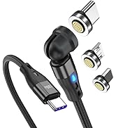 REFLEX POWER 1M 3-in-1 540° Rotate - Luminous Magnetic USB Charging Cable for iPhone/iPad, Micro ...