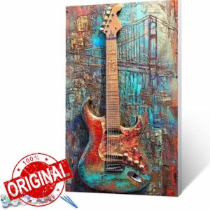 Paint by Numbers Kits for Adults Guitar Painting Kits for Beginners On Clear Symbols Colored Canvas
