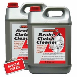 Brake & Clutch Cleaner Removes Oil Grease Dust Pats Degreaser Polygard 2x5L
