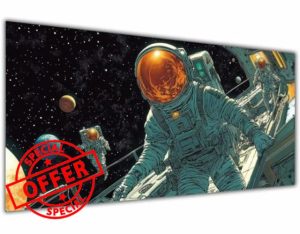 Paint by Numbers for Adults Starry Sky Paint by Numbers Astronaut Crafts for Adults Kits on Canvas DIY Oil Painting with Brushes Acrylic Art Crafts Room Decor,Gift for Women32x64 inch Frameless-KL284