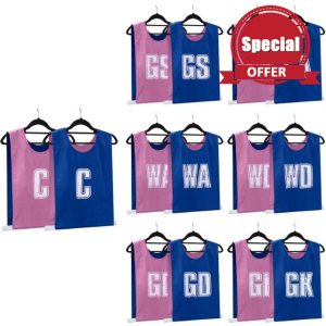 Ziland Reversible Netball Bibs - Team Positions on Front and Back