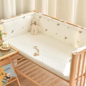 ENAZKLADB Stylish Cot Bed Bumper Sets with Machine Washable Cover