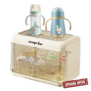 Milk Bottle Storage Box - Baby Bottle Storage Organizer