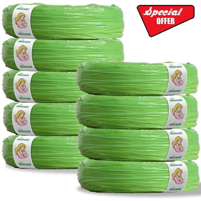 Obakaer Nappy Bin Refills Compatible with Tommee Tippee Simplee Sangenic & Twist & Click|9 Pack for 2700 Diapers|Extra Lengths &Thickness Nappy Sacks Powerful Odor Eliminate Lemon Scent for Baby