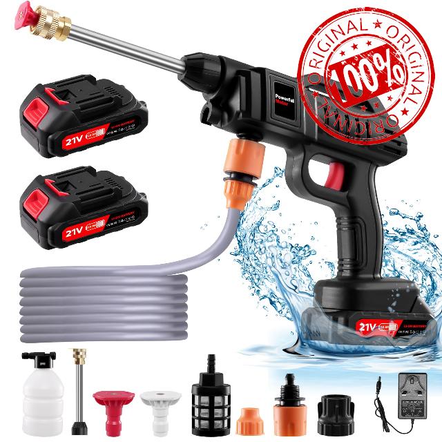 1500W Cordless Pressure Washer with 2 * 2.0Ah Battery