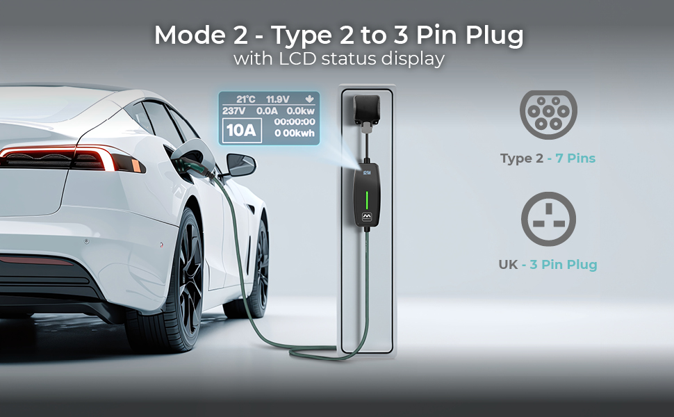 Masterplug EV Charging Cables Mode 2 Weatherproof