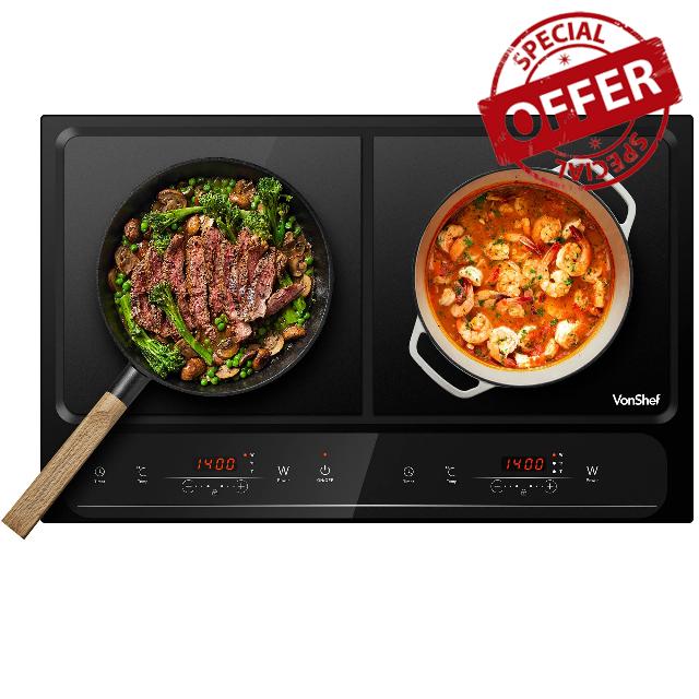 VonShef Double Induction Hob - 2800W Portable Dual