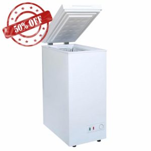 SIA CHF60W/F White Chest Freezer with Removable Wire Basket