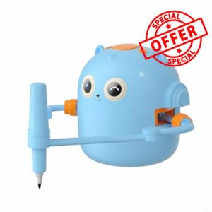 HOHOVYVY Interactive Drawing Robot for Children with Voice Function and 100 Word Cards (Blue)