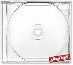 100 x Single Clear CD Jewel Case 10.4mm Spine with CLear Tray Replacement Cove