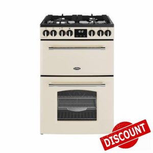 Belling Farmhouse 60cm Dual Fuel Cooker - Cream