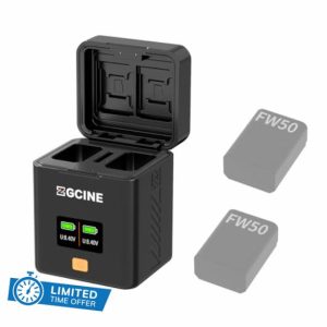 ZG CINE PS-FW50 Charging Case Camera Battery Charging Box for NP-FW50 Battery