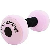 Lullaberry My First Dumbbell - Plush Baby Rattle Toy - Safe Soft Barbell Workout Toy for Infants ...