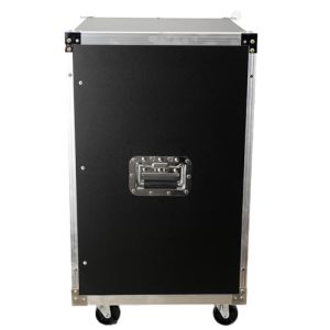 Open Frame Server Rack Data Cabinet with 4"×3" industrial wheels