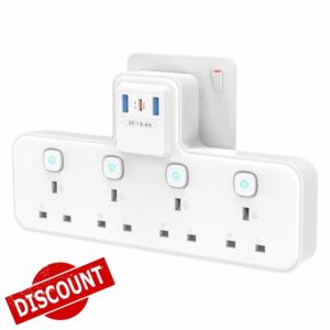 Plug Extension Socket with PD20W USB C Slot