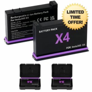 AXFEE 2PCS Insta360 X4 Replacement Battery