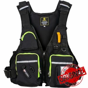 ZTMHRG Fly Fishing Vest Buoyancy Aid Vest Fishing Life Jacket Adult Outdoor Sports Multi Pockets Adjustable Life Vest with Reflective Stripe Kayak Swim Flotation Ves