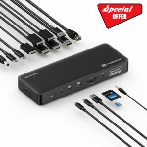 Kensington SD5920T EQ Thunderbolt 4 Quad 4K Hybrid Dock with DisplayLink Technology