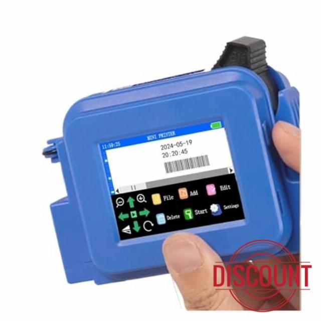 KAKAK 12.7mm Portable Mini Inkjet Printer With Fast Dry Ink For Logo Expire Date QR Barcode Batch Number Printer for Text Barcode Date Time