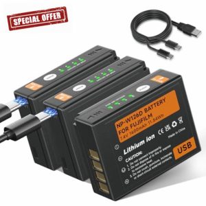 Mspalocell Pack of 3 NP-W126 USB-C Battery 1600 mAh