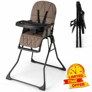 COSTWAY Foldable Highchair for Babies and Toddlers