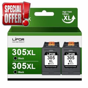 LIFOR 305XL Ink Cartridges Black Replacement for HP 305 Black Ink Cartridge