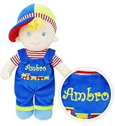 Lullaberry Personalized Sweet Dolly Frida - Stuffed Ultra Soft Baby Bear Doll for Birth and Up wi...