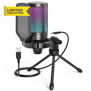 FIFINE Gaming USB Microphone for PC PS5