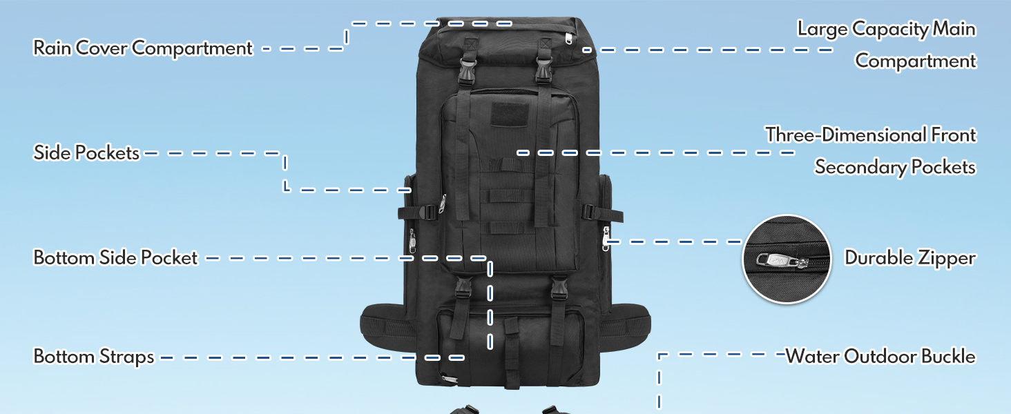 100L hiking backpack