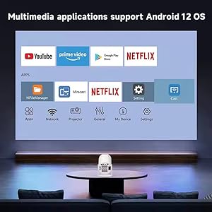projector; 4K mini projector; mini projector; portable projector; bluetooth projector